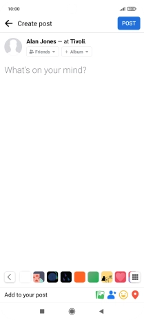 Press the text input field. Press the text input field.