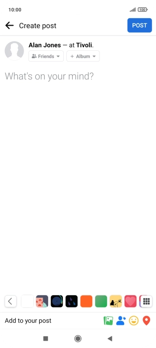 Press the text input field. Press the text input field.