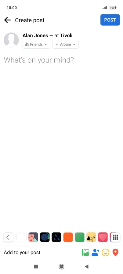 Press the text input field. Press the text input field.