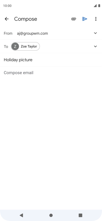 Press the text input field. Press the text input field.