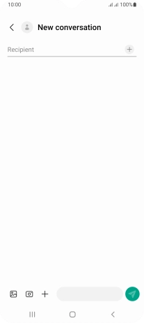 Press the search field and key in the first letters of the recipient's name.