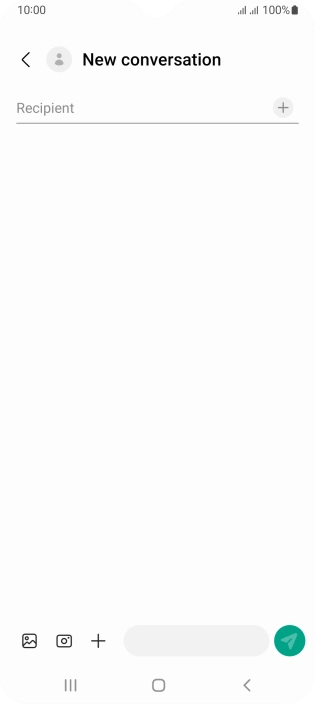 Press the search field and key in the first letters of the recipient's name.