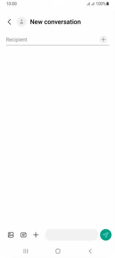 Press the search field and key in the first letters of the recipient's name.