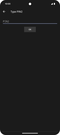 Press PIN2 and key in your PIN2. The default PIN2 is 1111.