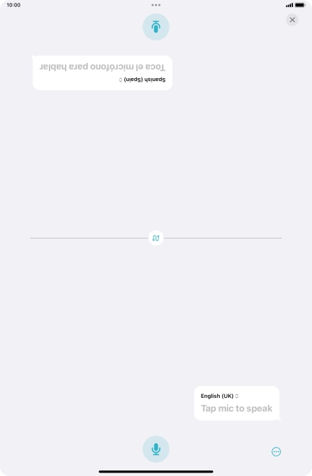 Press the end icon to end two-way view.
