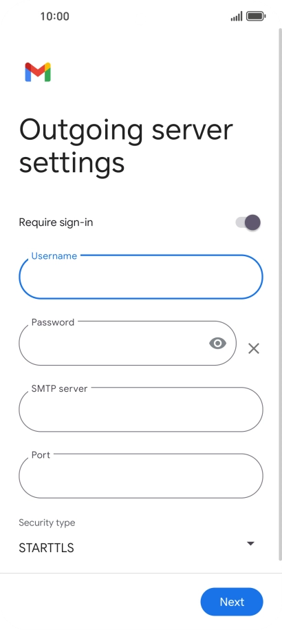 Press the field below 