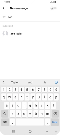 Press the required contact. Press the required contact.