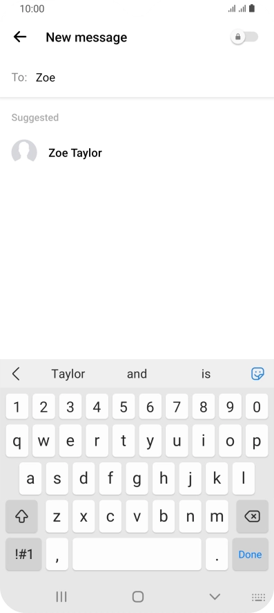 Press the required contact. Press the required contact.