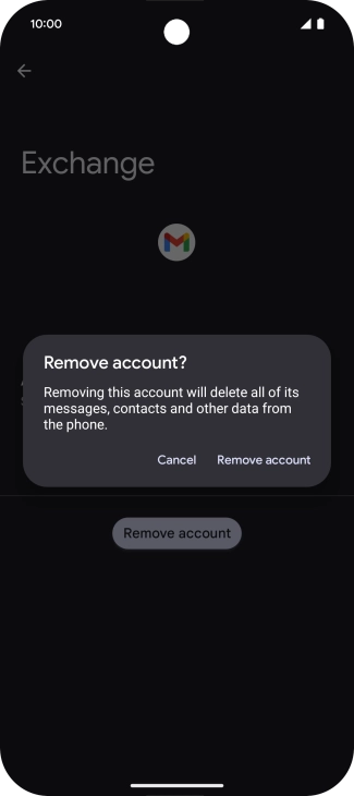 Press Remove account.
