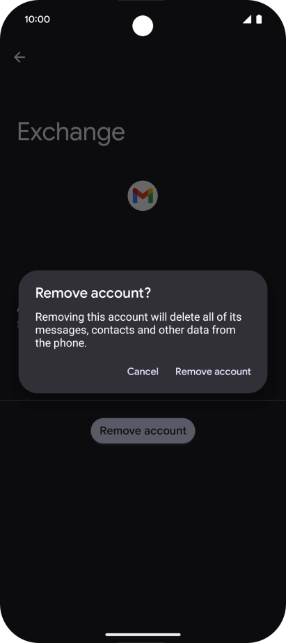 Press Remove account.