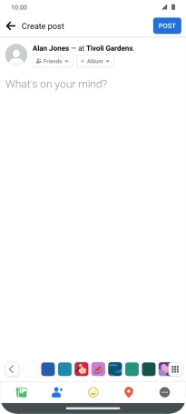 Press the text input field.