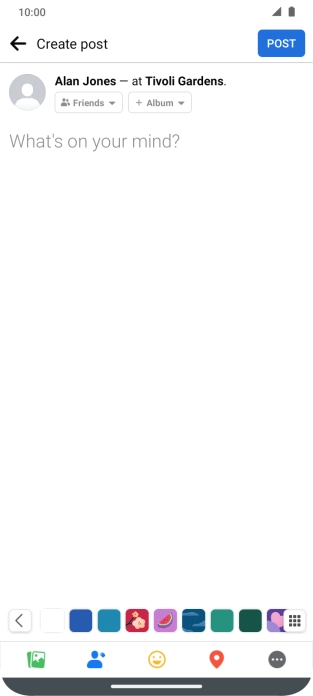 Press the text input field.