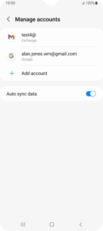 Press the required email account.