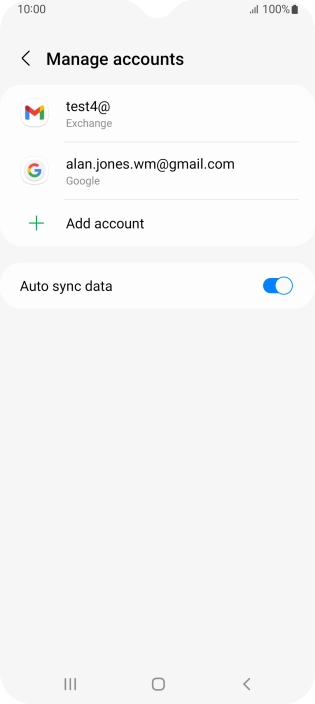 Press the required email account.