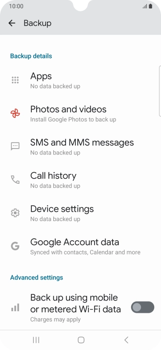 Press the indicator next to 