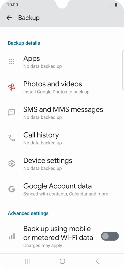 Press the indicator next to 