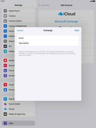 Press Description and key in the required name.