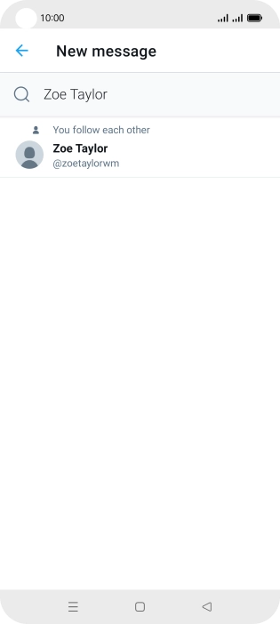 Key in the first letters of the recipient's name and press the required contact.