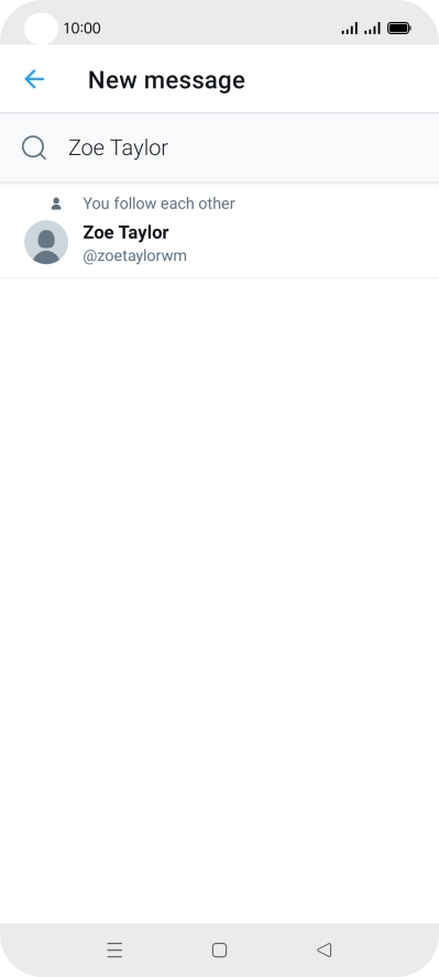 Key in the first letters of the recipient's name and press the required contact.