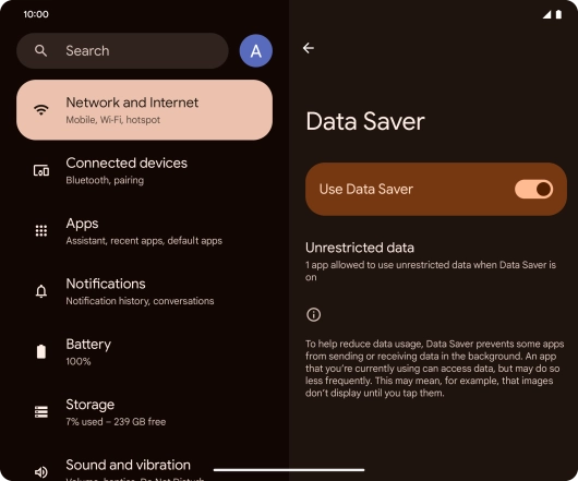 Press Unrestricted data.