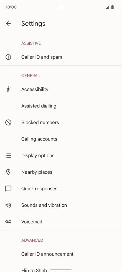 Press Calling accounts.