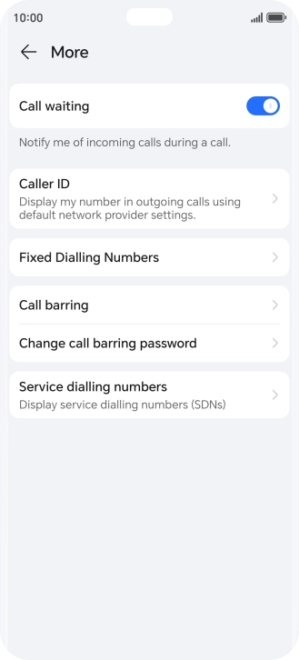 Press Fixed Dialling Numbers. Press Fixed Dialling Numbers.