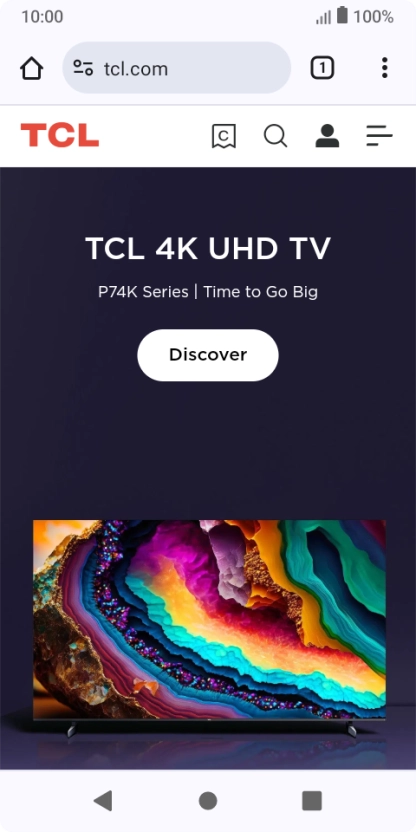 Press the menu icon.