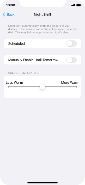 Press the indicator next to 