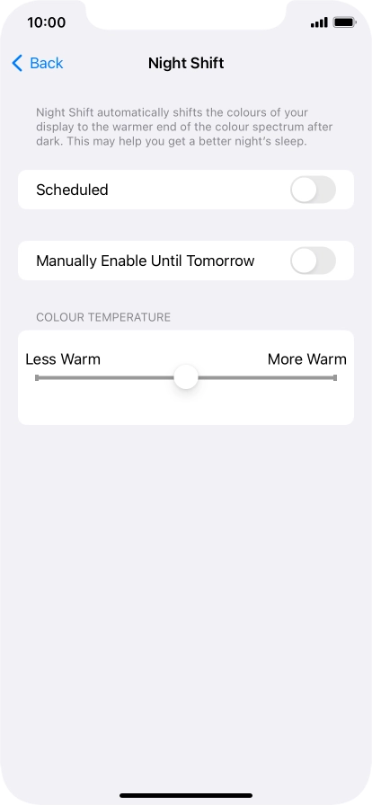 Press the indicator next to 