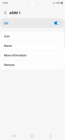 Press Remove and follow the instructions on the screen to delete your eSIM. Press Remove and follow the instructions on the screen to delete your eSIM.