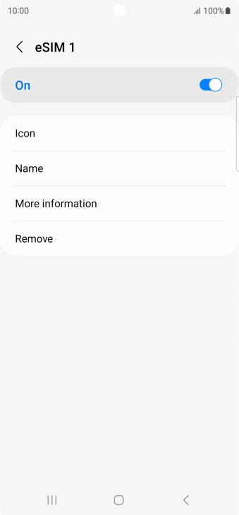 Press Remove and follow the instructions on the screen to delete your eSIM. Press Remove and follow the instructions on the screen to delete your eSIM.