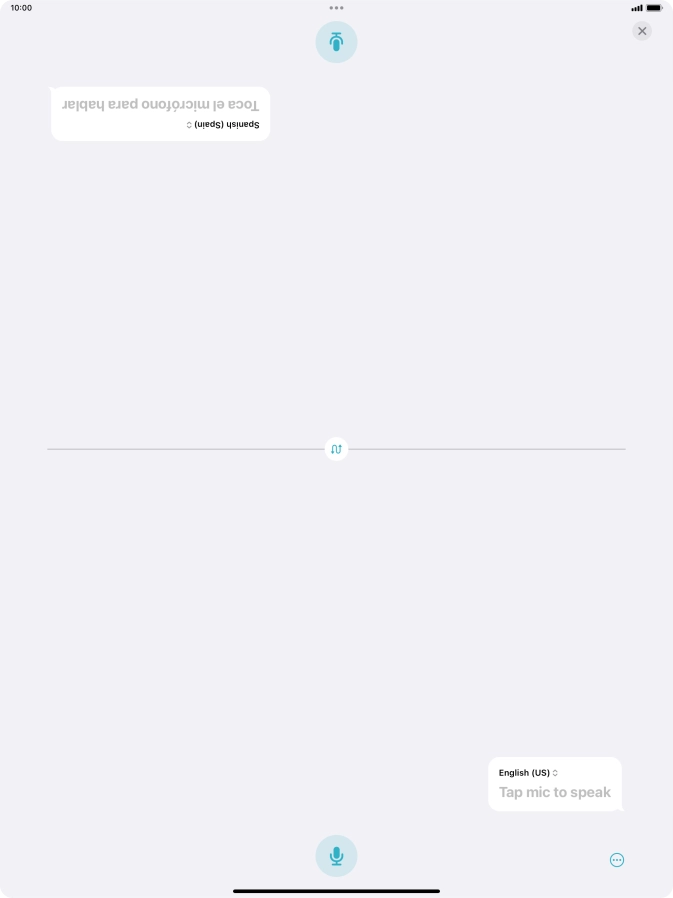 Press the end icon to end two-way view.