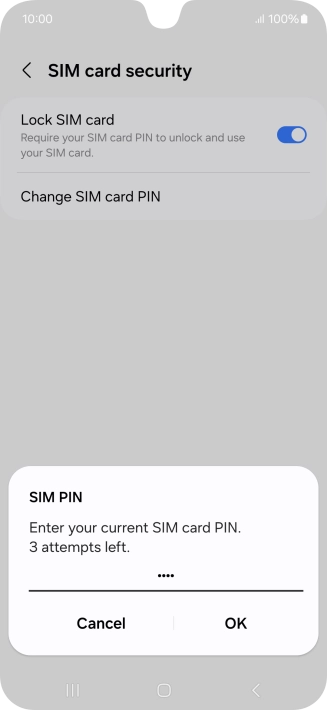 Key in your current PIN and press OK.