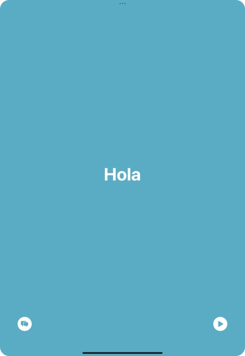 Press the split view icon to go back to display of both languages.