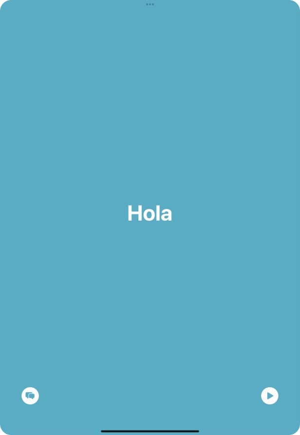 Press the split view icon to go back to display of both languages.