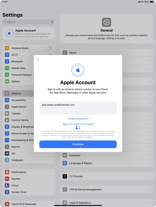 Press Continue. Press Continue.