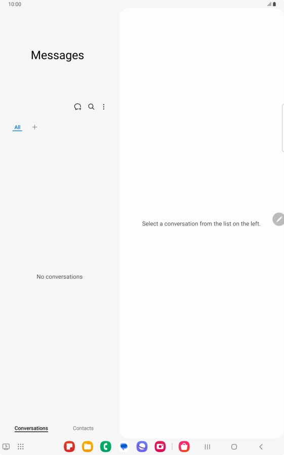 Press the profile icon.