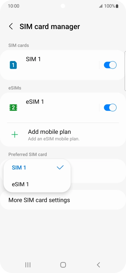 Press the required price plan.