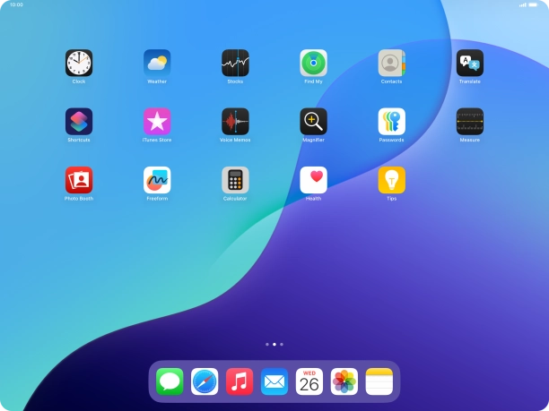 Open the required application.