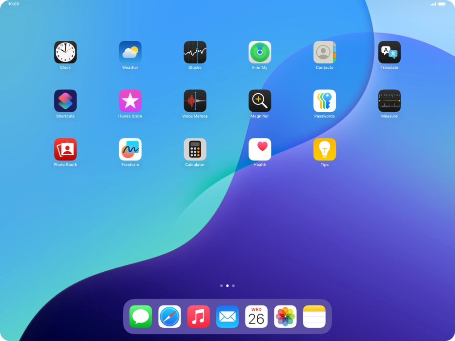 Open the required application.