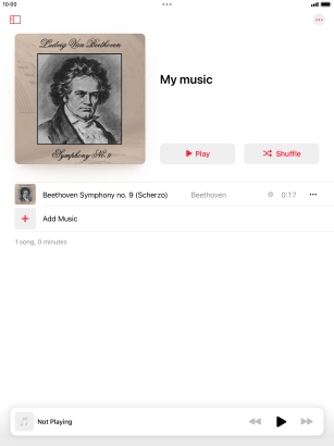 Go to the required category or playlist and press the required audio file.