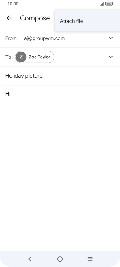 Press Attach file and go to the required folder.