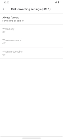 Press the required divert type.