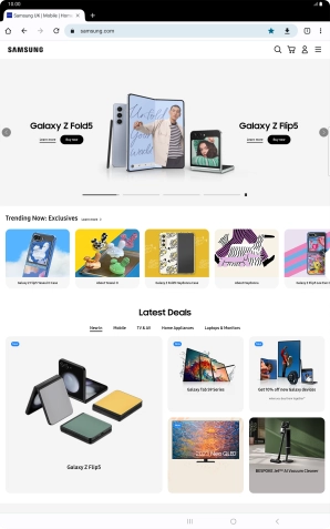 Press the menu icon.