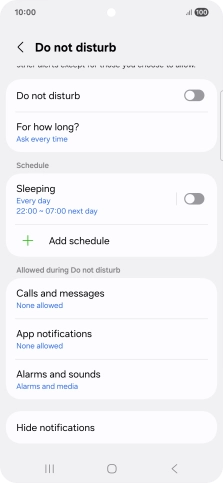 Press the indicator next to 
