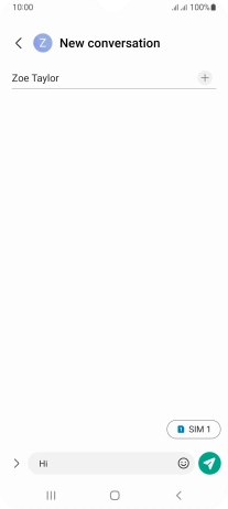 Press the send icon.