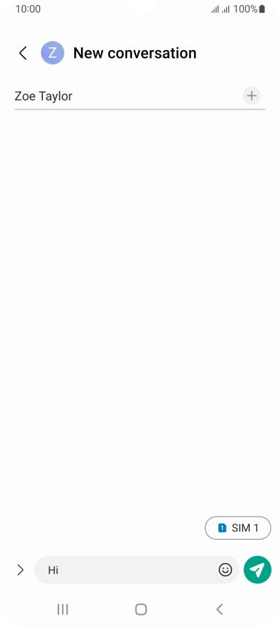 Press the send icon.