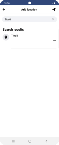 Press the required location.