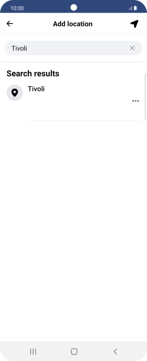 Press the required location.