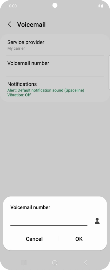 Key in +447836121121 and press OK.